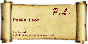 Peska Leon névjegykártya